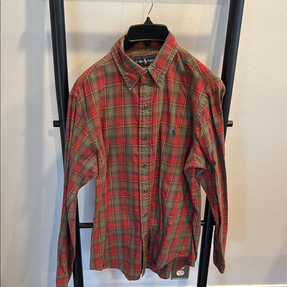 Polo by Ralph Lauren Men's Red Plaid Shirt